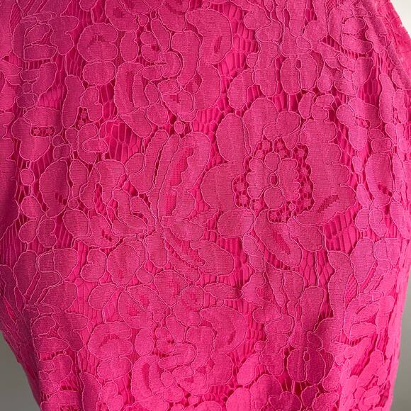 HALIFE Women's BarbieCore Sz XL Pink Lace Halter Neck Sleeveless Top - Picture 9 of 9